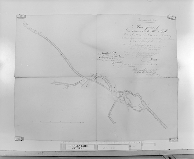 'plan général des traverses de la ville de Sablé'.