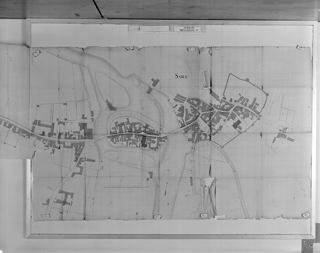 Plan de Sablé-sur-Sarthe.