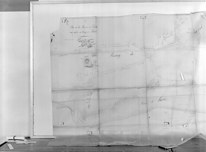 'La Motte', plan du village de Parcé.