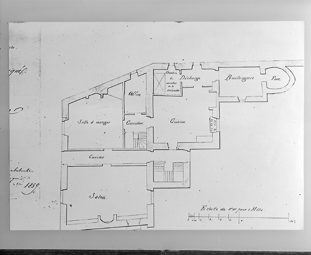 Plan au rez-de-chaussée.