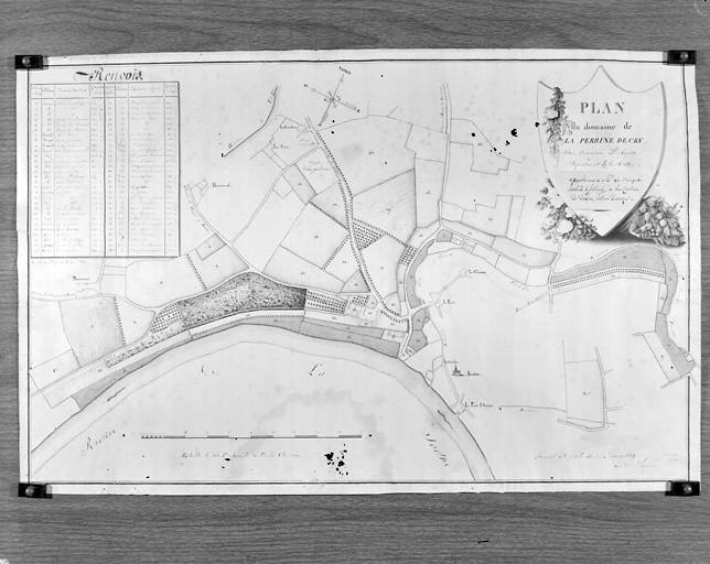 'Plan du domaine de la Perrine de Cry'.