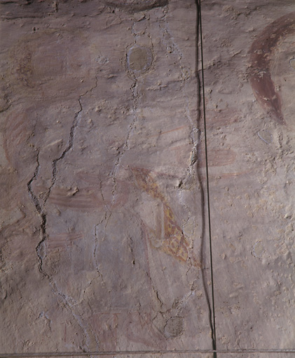 Nef, mur nord, partie est. Présentation au temple (détail) : l'Enfant pris par Siméon.