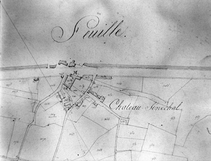 Extrait du plan cadastral de 1825, section A 3, n° 1062-1063, éch. = 1/2000e