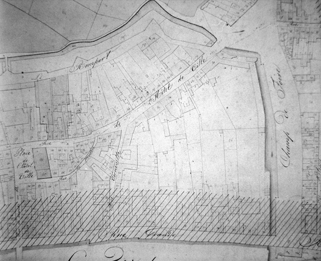 Le quartier de l'ancien couvent Notre-Dame, extrait du plan cadastral de 1823, section A