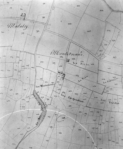 Malabry, Monternaud, extrait du plan cadastral de 1824, section A 2.
