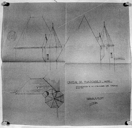 'plan des toitures de la partie à restaurer'.