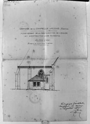 Elévation de la sacristie.