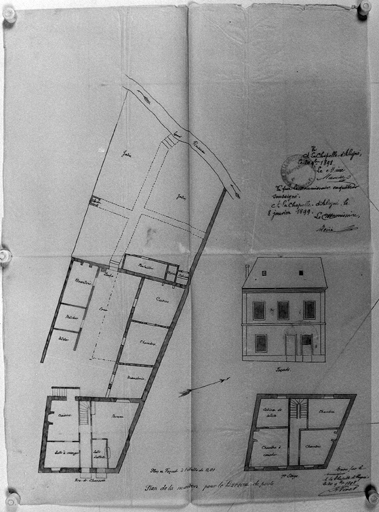 Plan de la maison pour le bureau de poste.
