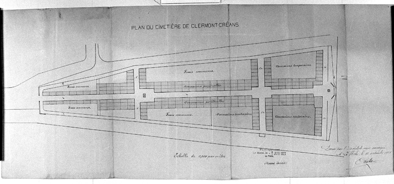 'Plan du cimetière de Clermont-Créans'.