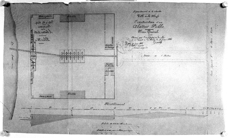 'Plan général', plan du système de drainage.