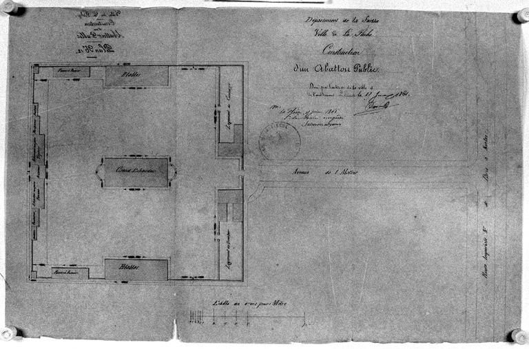'Construction d'un abattoir public', plan d'ensemble.