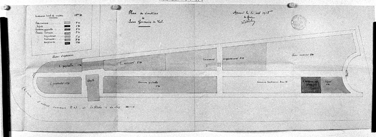 'Plan du cimetière de Saint Germain-du-Val'.