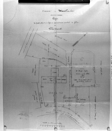 'Projet de construction d'une classe avec cour au devant pour école de filles', dessin, [s. n.], 1905