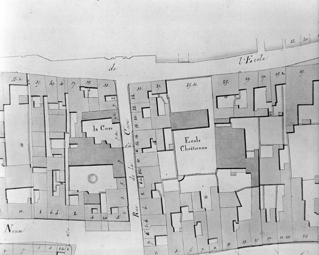 'Plan-voyer de la Ville de La Flèche', plan 6, détail, quartier de l'actuelle rue Henri-IV.