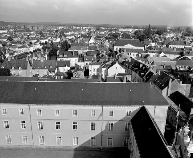 Vue cavalière du quartier de l'ancien hôtel de ville.