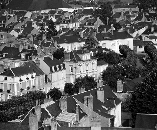 Vue cavalière depuis l'ouest.