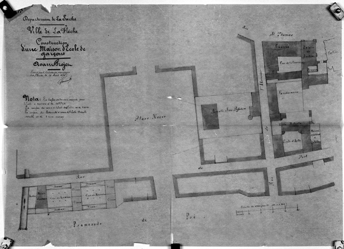 Plan de l'actuelle place de la Libération.