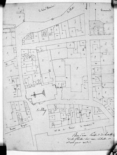 Plan du quartier de l'église Saint-Thomas.