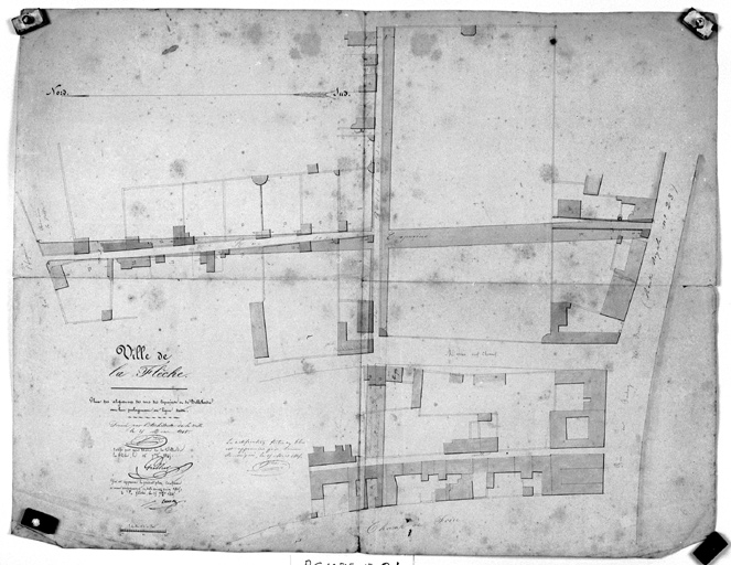 'Plan des alignements des rues des Capucins et Belleborde'.