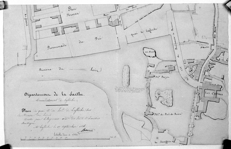 'Plan du quai et du Port de La Flèche'.