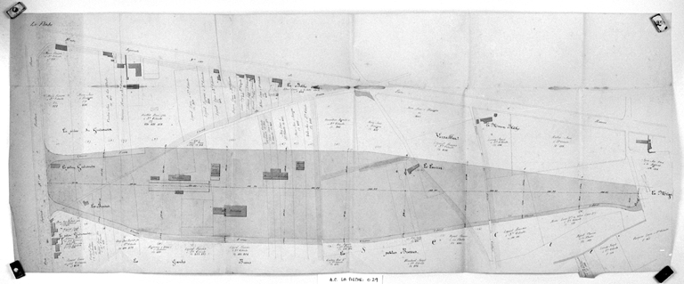 Plan du quartier de la gare de chemin de fer.