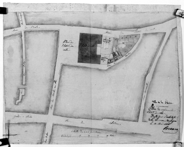 'Plan des environs de l'hôtel de ville'.