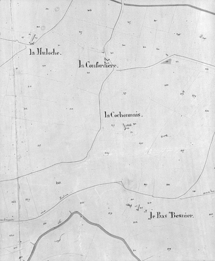 La Cochonnais, extrait du plan cadastral de 1832, section B 3, n° 274, éch. 1:25800e.