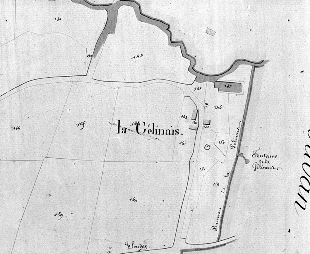 La Gélinais, extrait du plan cadastral de 1832, section B 2