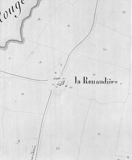 La Rouaudière, extrait du plan cadastral de 1830, section F 1