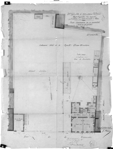 Ecole rue Marcel Viaud, plan d'ensemble de la propriété.