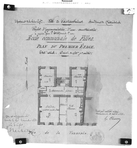 Ecole rue Marcel Viaud, 'plan du premier étage'.