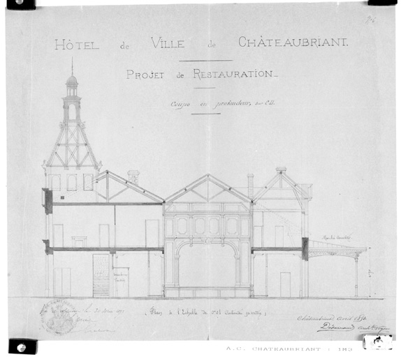'Projet de restauration', coupe en profondeur.