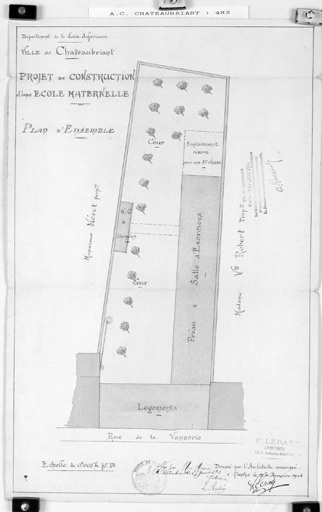 'Projet de construction d'une école maternelle', plan d'ensemble.