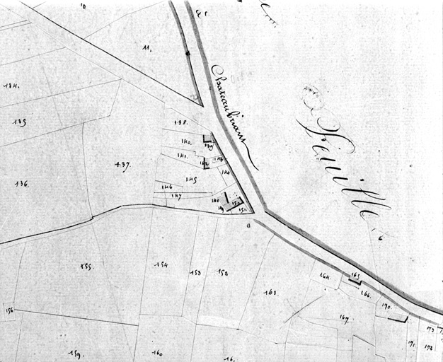 Ferme rue du Prieuré-de-Béré, extrait du plan cadastral de 1832, section G 1