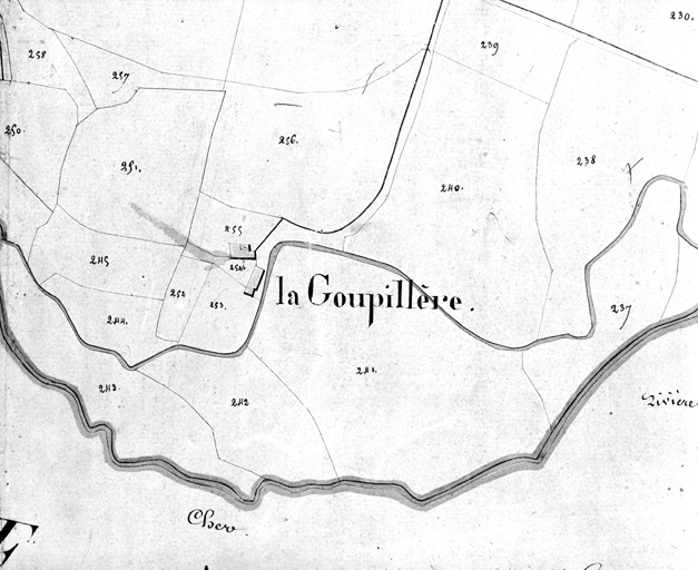 La Goupillère, extrait du plan cadastral de 1832, section G 2