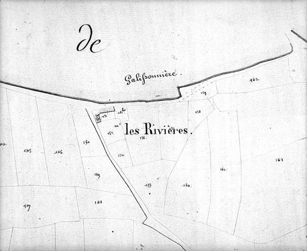 Les Rivières, extrait du plan cadastral de 1832, section A 2