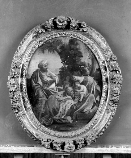 Ensemble de 2 tableaux : Nativité, Adoration des Mages