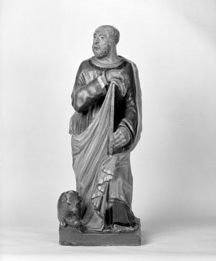 Ensemble de 4 statues de l'autel du maître-autel : saint Marc, saint Matthieu, saint Jean, saint Luc