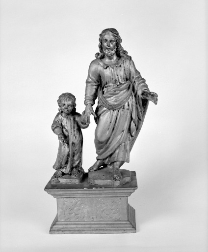 Saint Joseph et l'Enfant Jésus, de face.