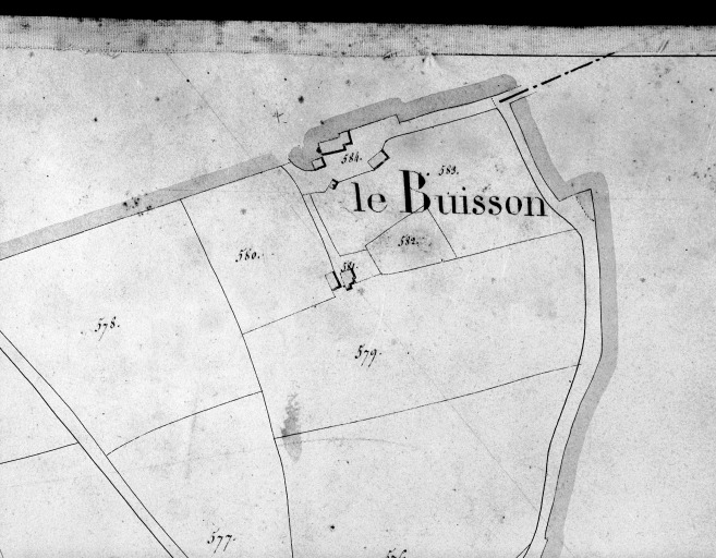 Extrait du plan cadastral de 1826, section F4, n° 584, éch. 1:2000e.