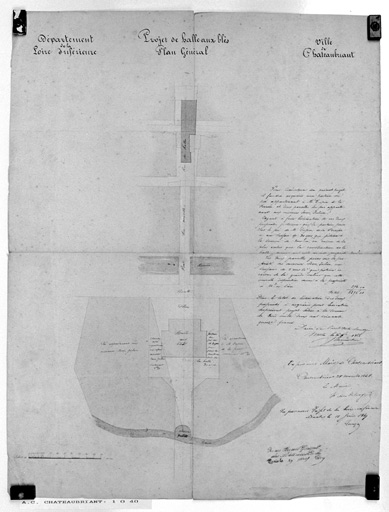Projet de halle, plan général.
