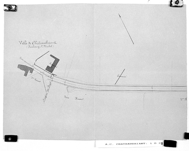 Le CGC 34 dans la traversée du faubourg Saint-Michel, plan.