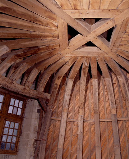 Charpente de la tour 6 adossée au logis 3 à l'est.