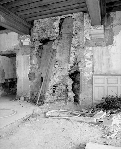 Vestige de cheminée dans le sous-sol du logis 2.