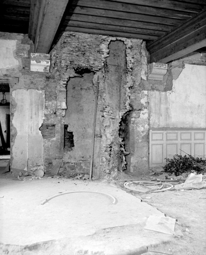 Vestige de cheminée dans le sous-sol du logis 2.