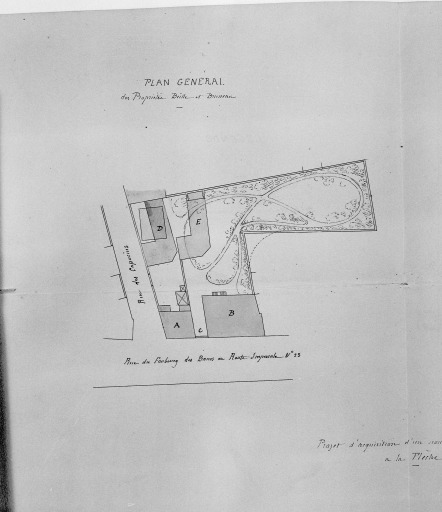 'Plan général des propriétés Beille et Brunaud'.