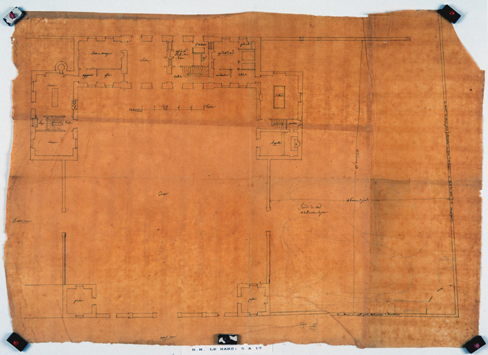 Plan du logis de la Bouillerie.