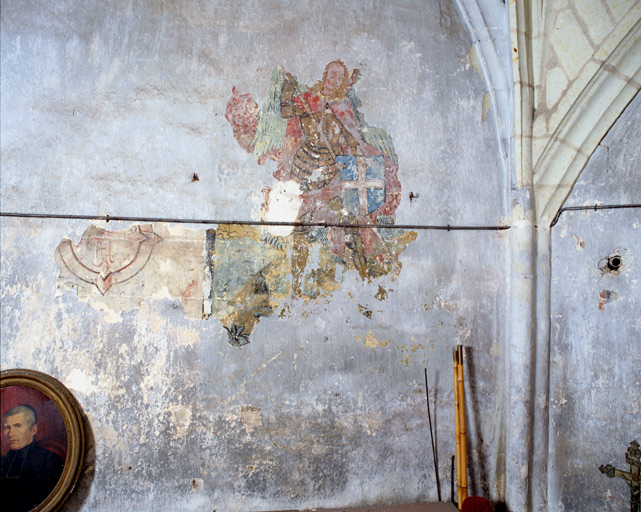 Peinture monumentale : saint Michel terrassant le démon