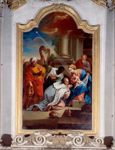 Tableau du retable du maître-autel : Adoration des Mages