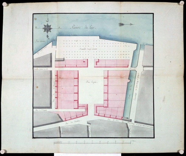 'Plan de la place projettée' (actuelle place de la Libération).